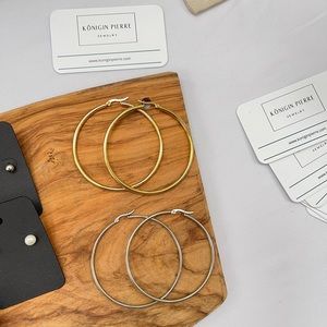 Bundle of 2 stainless steel hoops